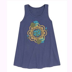 Youth a-line swing dress in navy.